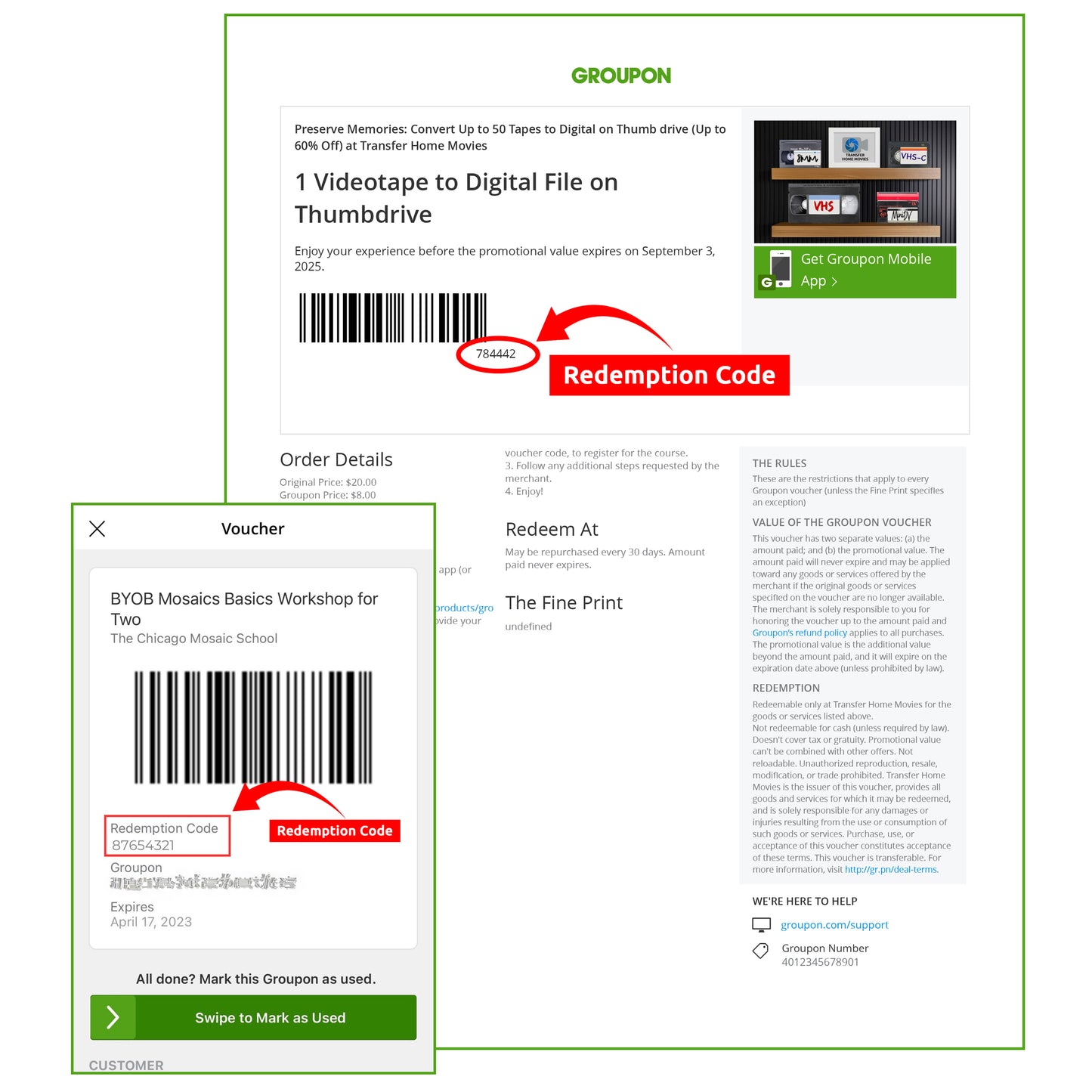 Groupon Voucher Redemption